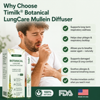 Mullein Herbal Diffuser Pen - Non Electric with Natural Extract - for Lung Cleansing and Respiratory Comfort