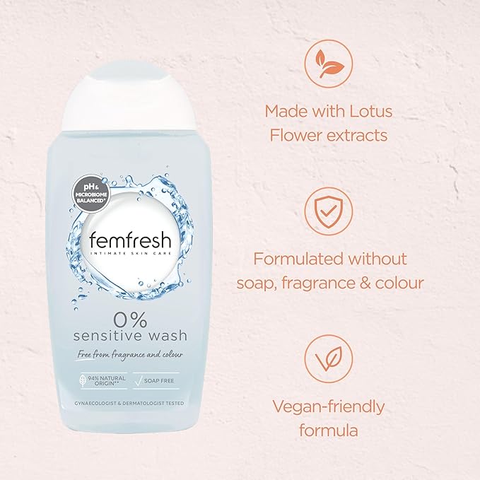 Femfresh 0% Sensitive Intimate Wash – Fragrance & Colour Free