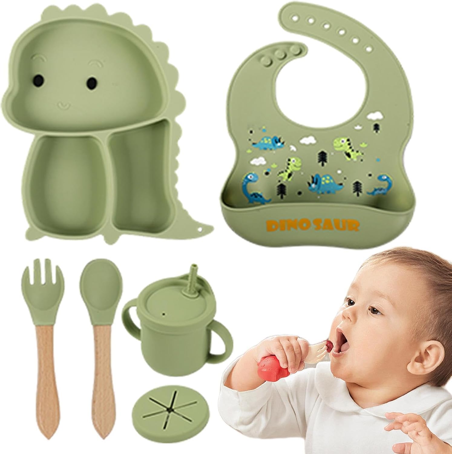 Kidilo Baby Feeding Set – Silicone Dining Set (Multiple Pieces)