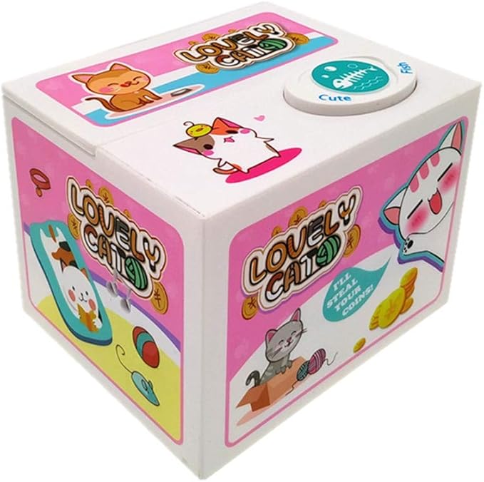 Steal Money Cat – Saving Money Box – A fun, interactive coin bank where a cute cat pops out to "steal" your coins, making saving money exciting for kids and adults alike.