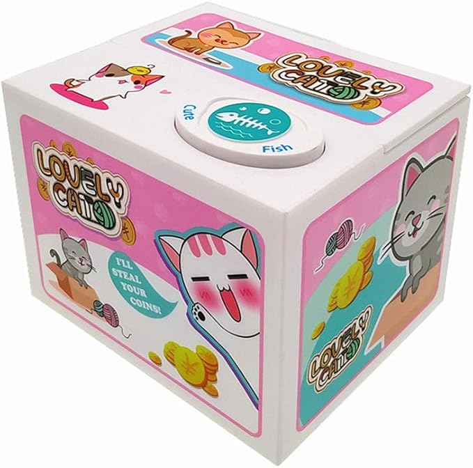 Steal Money Cat – Saving Money Box – A fun, interactive coin bank where a cute cat pops out to "steal" your coins, making saving money exciting for kids and adults alike.